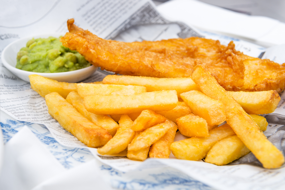 Traditional fish and chips